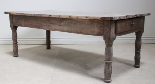French Antique Oak Sun Bleached Coffee Table